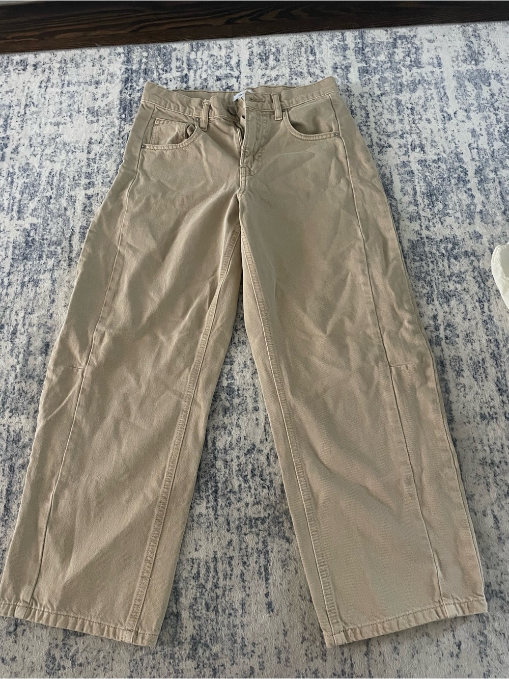 Forever 21 Beige Barrel Pants